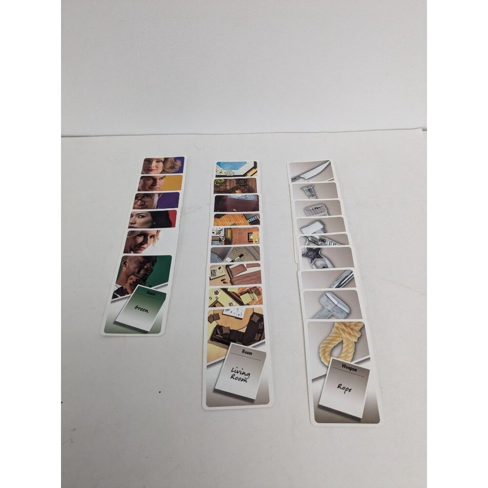 2008 Clue Rumor Board Game Replacement Parts Cards Weapons Suspects Rooms